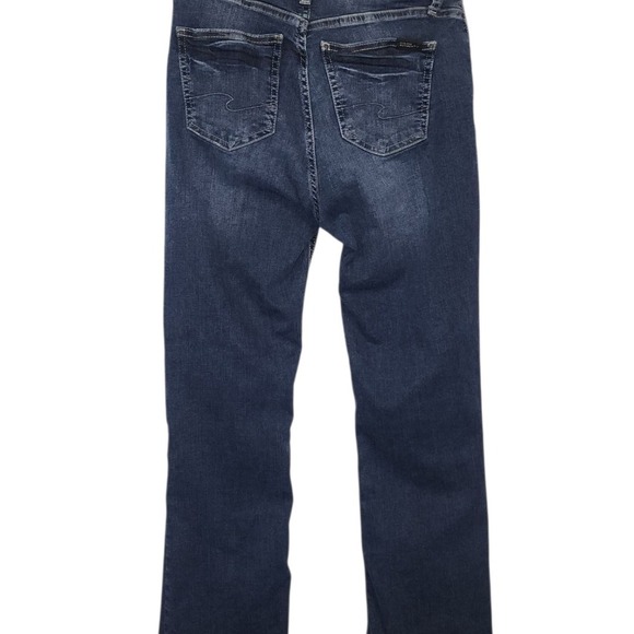Silver Jeans Co. High Rise Bootcut‎ Dark Wash Denim Jeans - Picture 3 of 5